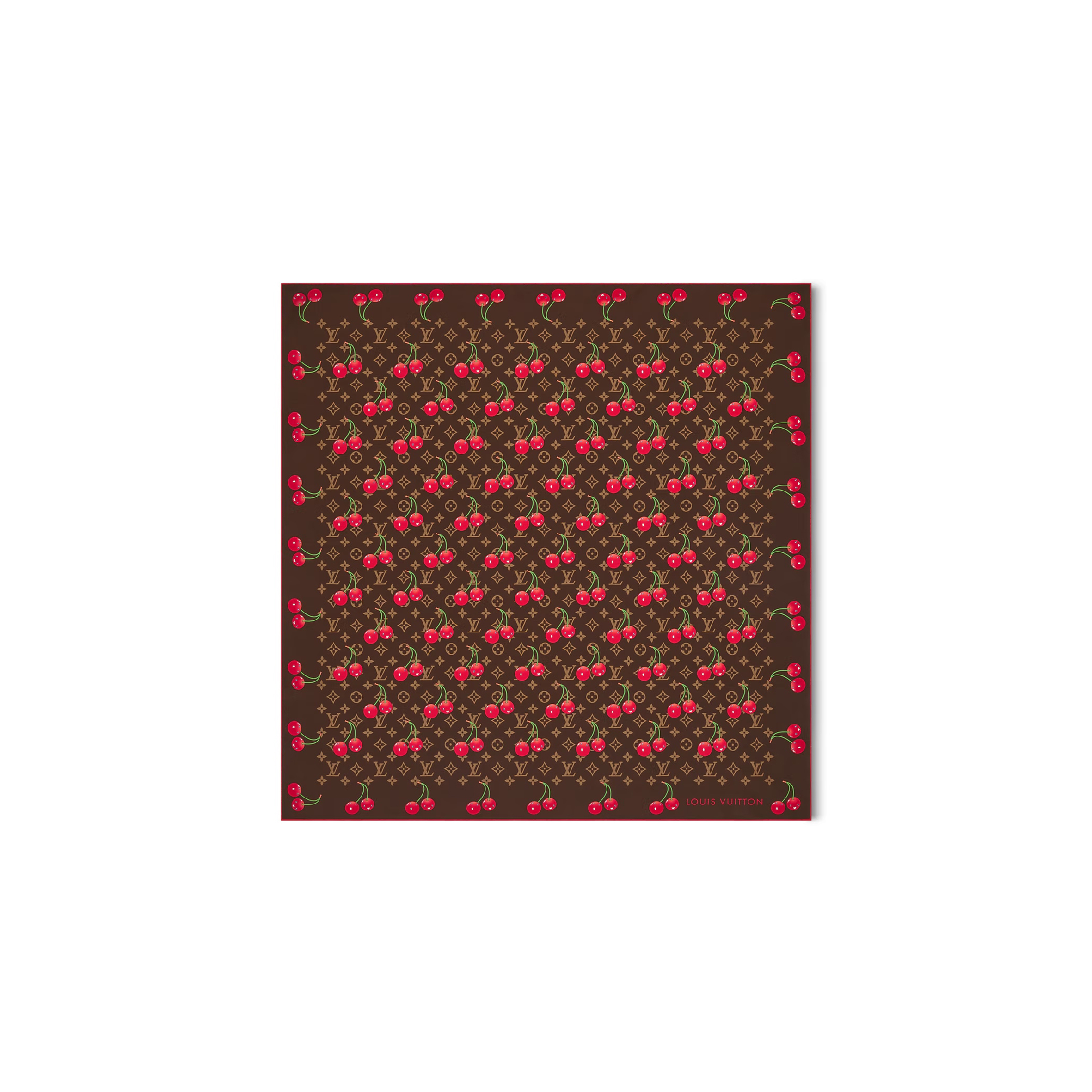 LOUIS VUITTON SCARF MURAKAMI LV X TM MONOGRAM CERISE SQUARE 90 M96094 (90*90cm)